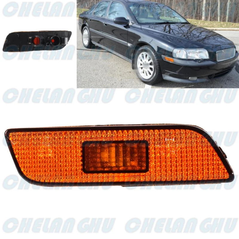 Right Side Front Marker Turn Signal Indicator Lamp Light Lens Housing For Volvo S80 1999-2006