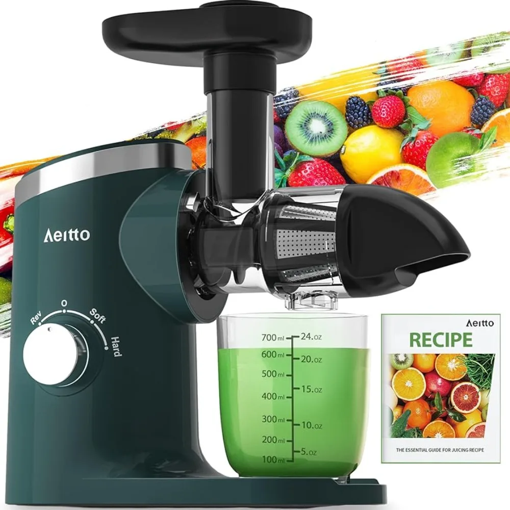 

Cold Pressed Juicer Machine, Masticating Jucer Machines, with Triple Modes,Reverse Function & Quiet Motor