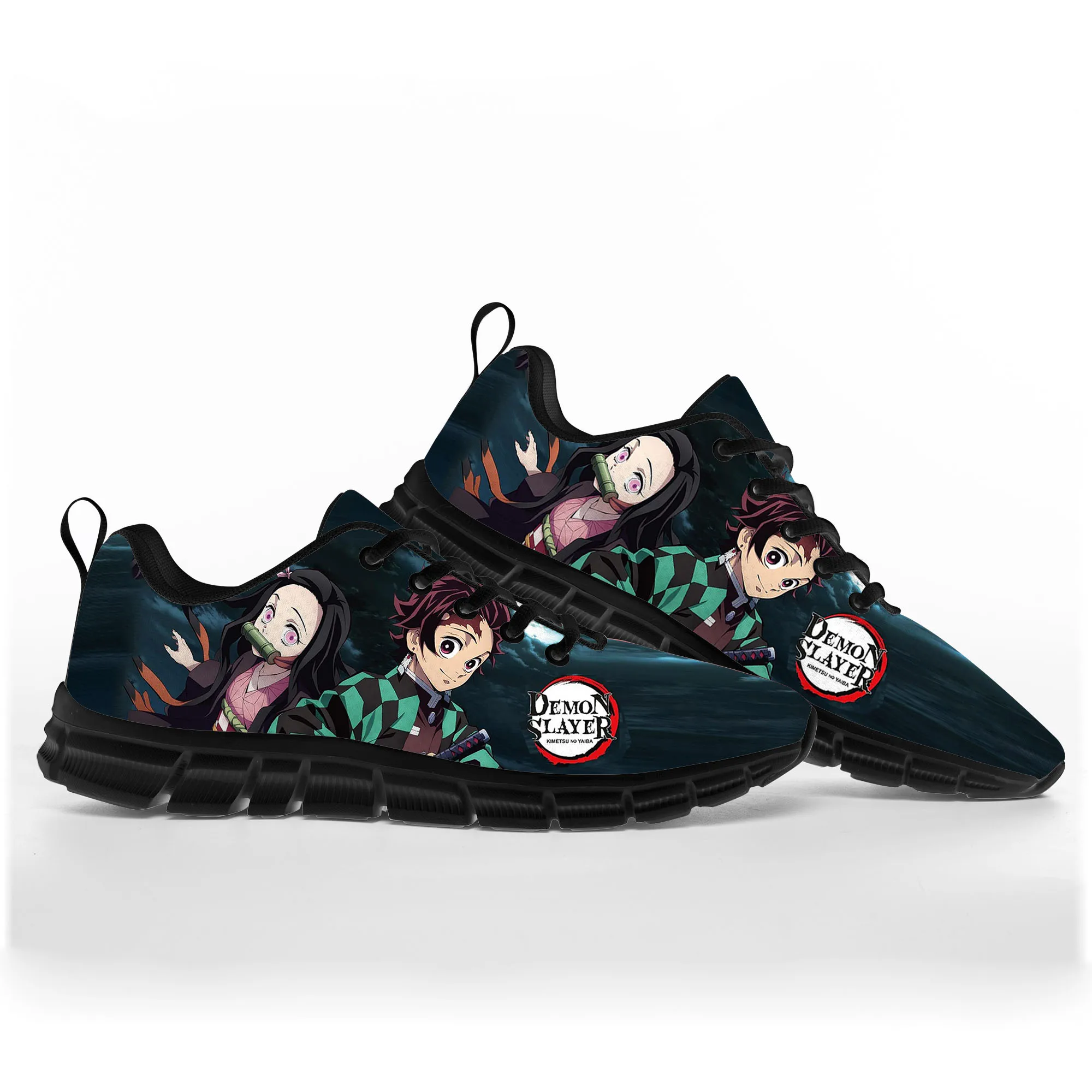 

Anime Demon Slayer kimetsu no yaiba Sports Shoes Mens Womens Teenager Kids Children Sneakers Casual Custom Quality Couple Shoes