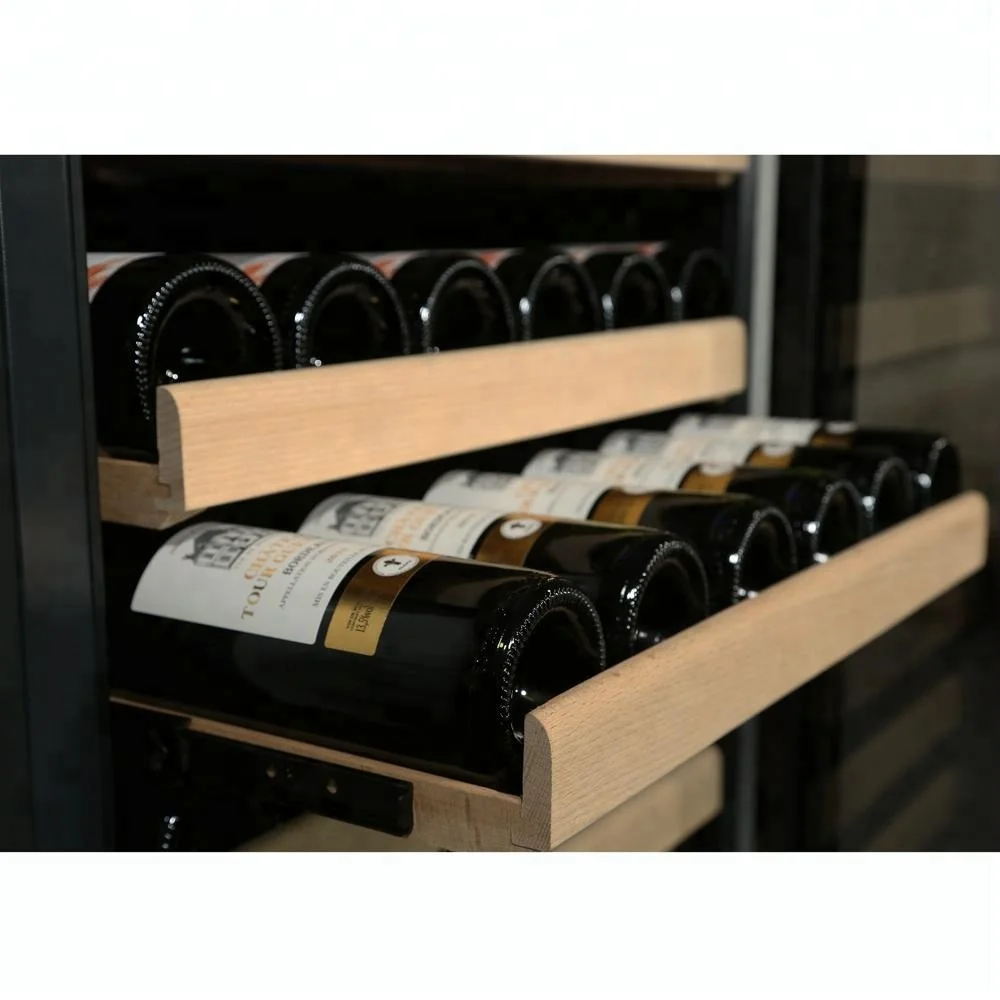 Bottles Built In Dual Zone Large Stainless Steel Wine Fridge Cellar Cooler Refrigerators