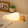 Rechargeable Lying Flat Duck Decorative Light Silicone Patting Lamp For Home Room Desktop Decorative Light Cartoon Child Gift 4