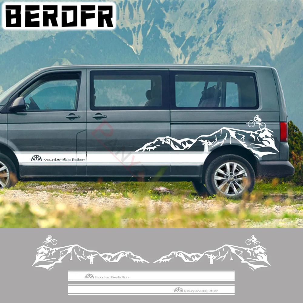 

4PCS Car Stickers For Volkswagen VW Transporter Bus T3 T4 T5 T6 Caravelle Multivan Camper Van Graphics Vinyl Decals Accessories