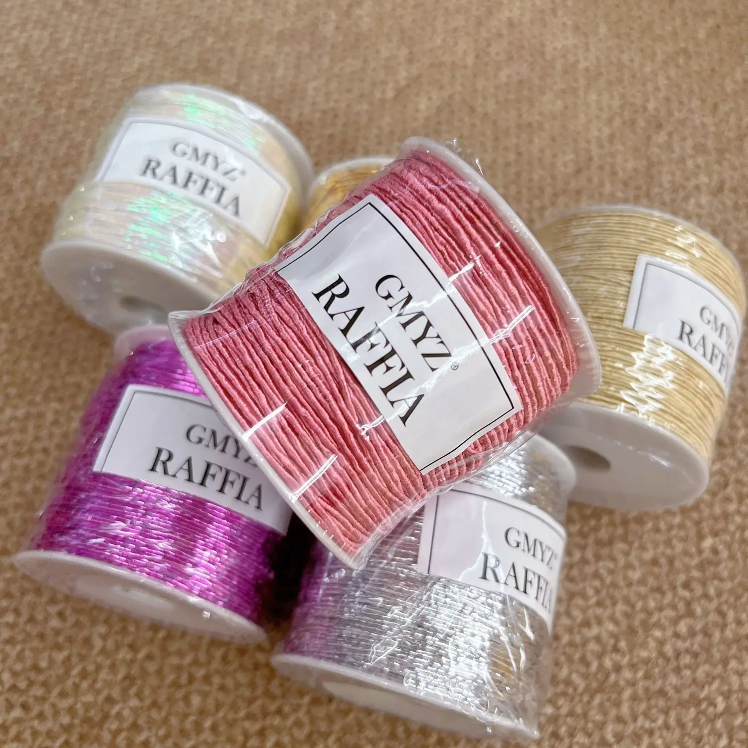 Featured Woven Yarn Silver Core Yarn Feve Same Style Sparkling Silver Thread DIY Hand Crochet Bag Fancy Wire Yarn for Crochet 3