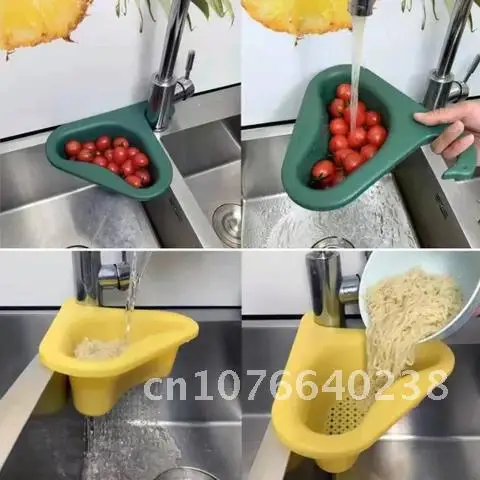 

Swan Lovely Sink Strainer Drain Fruit Vegetable Drainer Sponge Rack Holder Basket Kitchen Bathroom Organizer Box