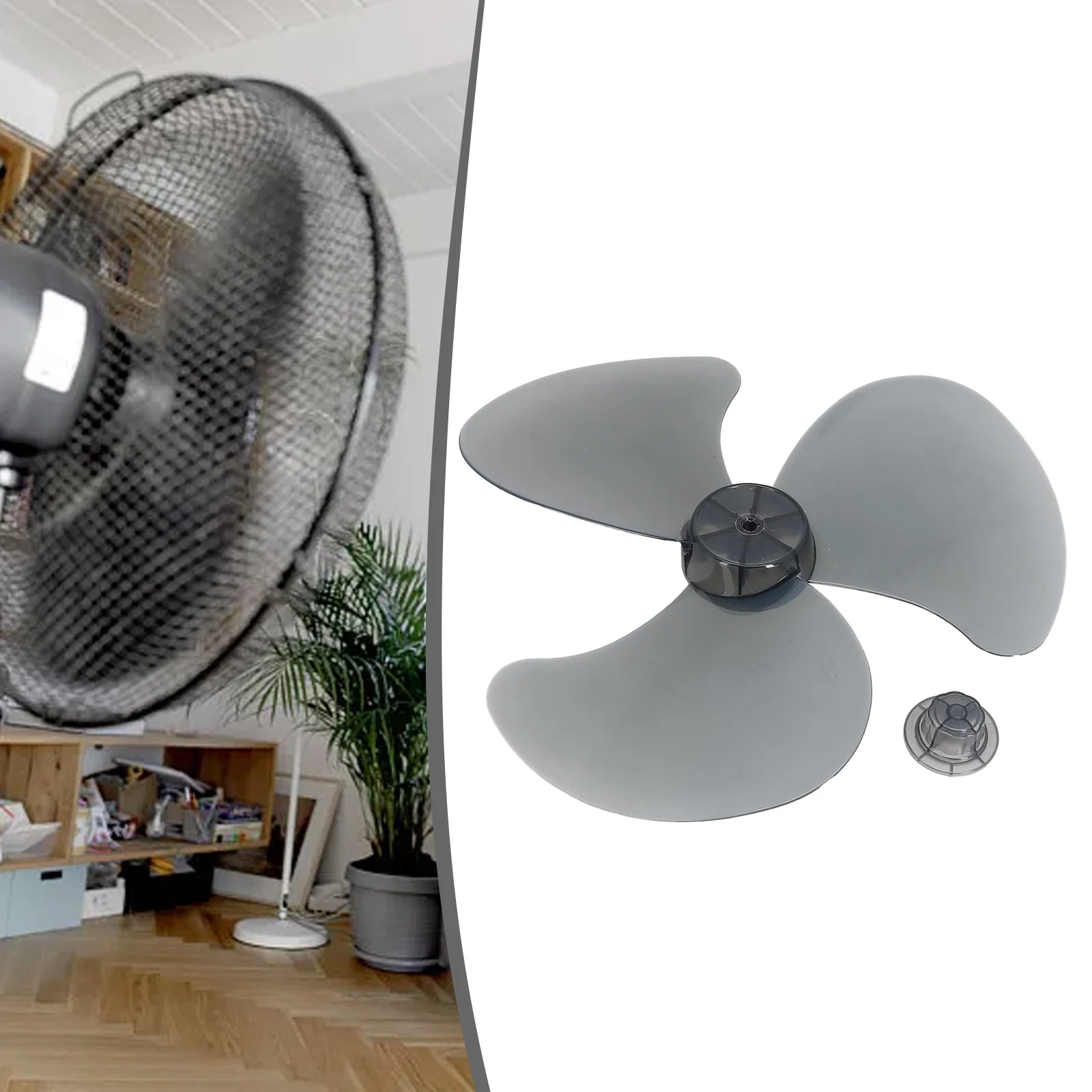 

Пластиковый вентилятор с 3 листьями, 16 дюймов, прозрачный белый черный, аксессуары для электрического вентилятора, подставка для вентилятора, замена лопасти вентилятора