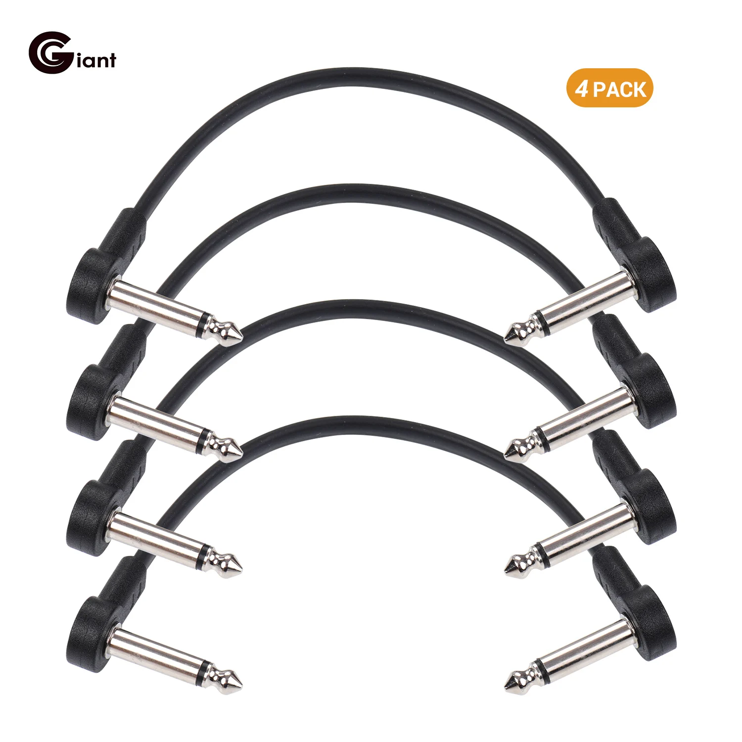 Musical Instruments Accessories Guitar Parts Ggiant AC-8 Guitar Effect Pedal Flat Patch Cables 6 Inch 4 Packs