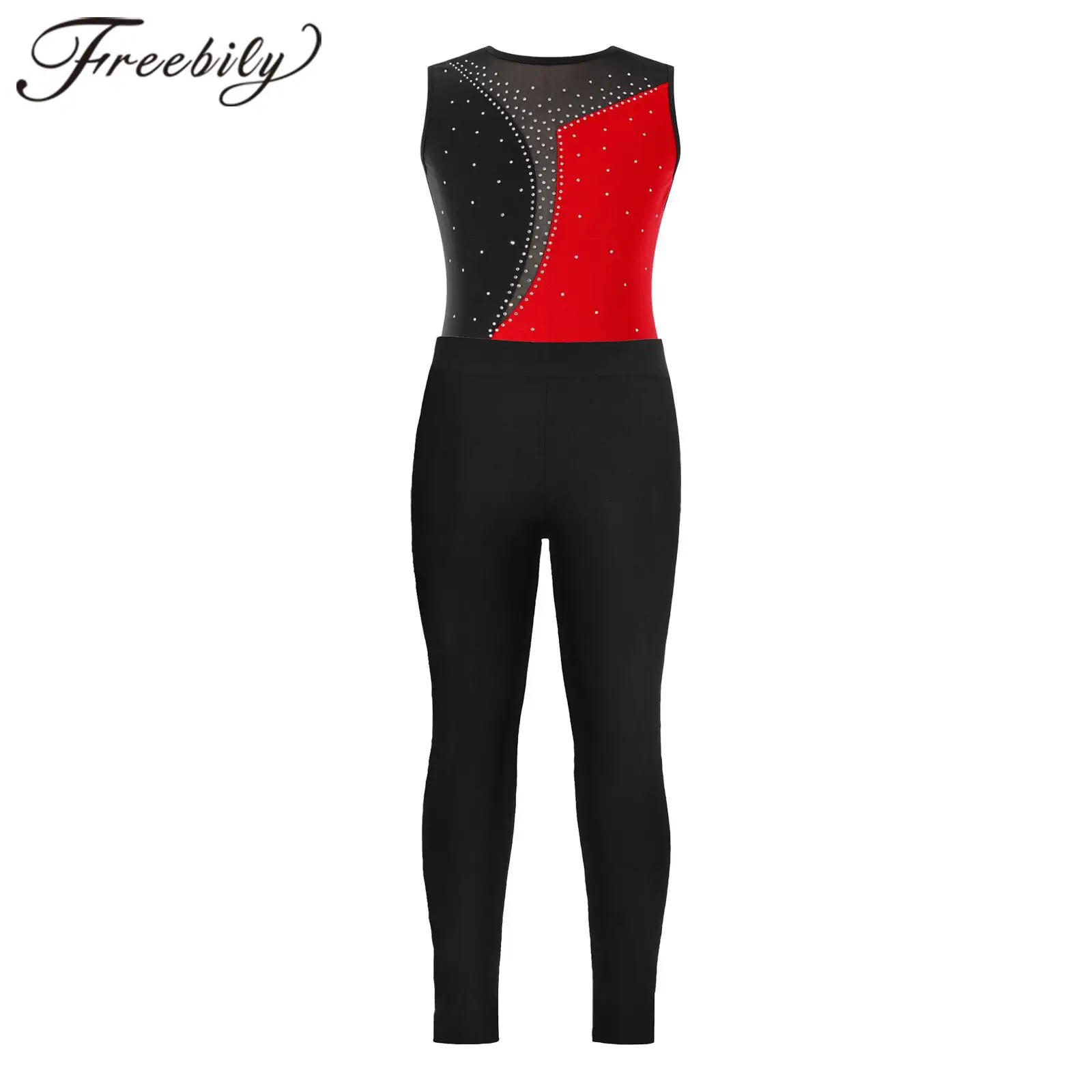 

Детский комбинезон для балета и танцев, без рукавов