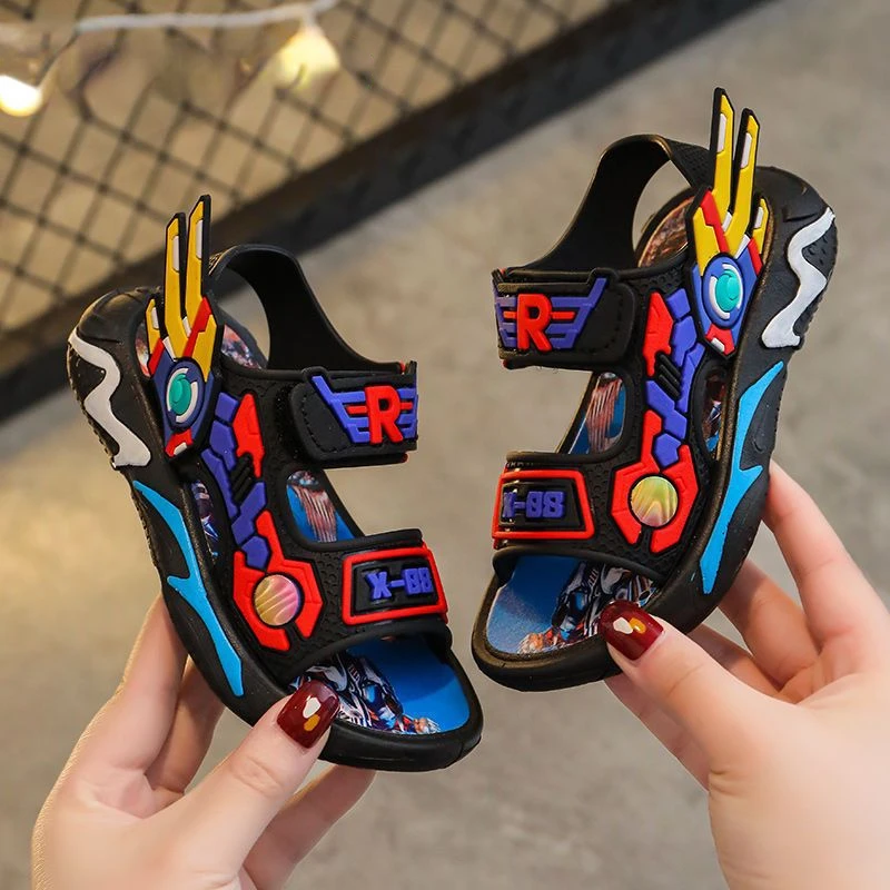Boys Sandals 1-12 Year Old Soft Sole Anti Slip Sandals Cartoon Outwear Small and Medium Sized Children Beach children sandals kids sandals