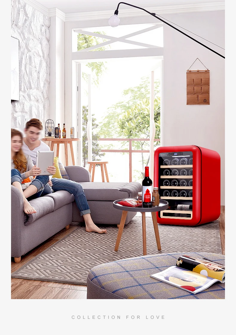 Mini Retro Wine Cooler Wine Fridge Cabinet of Good Choice for Restaurant and Household
