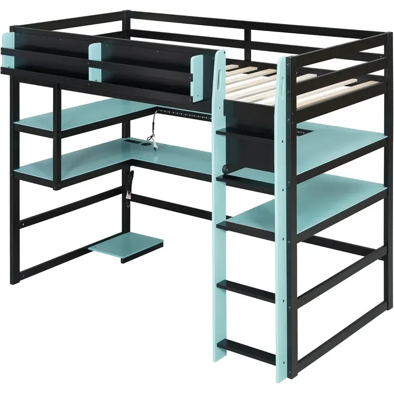 Gaming Loft Bed Desk 6