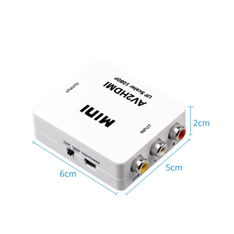 Ǯ HD 1080p RCA AV TO HDMI Male To Female   ȯ AV2HDMI , TV PS3 PS4 PC DVD Xbox 