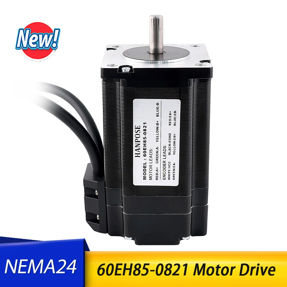 

Hybrid Step-servo motor NEMA24 Stepper Motor 4.0A 2.8N.m 60EH85-0821 CNC Controller Kit Closed Loop stepper motor Driver