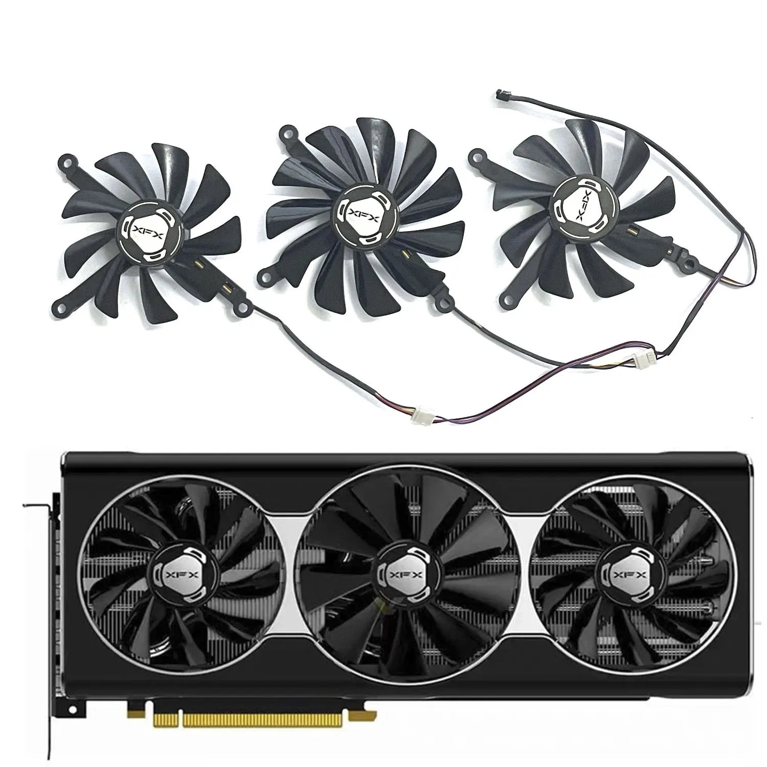 85Mm 95Mm 4Pin Dc 12V 0.45A Muslimyrx5600Xt Gpu Ventola Di Raffreddamento Per Xfx Rx 5600 Xt Rx 5700 Rx 5700 Xt Ventola Di Raffreddamento Della Scheda