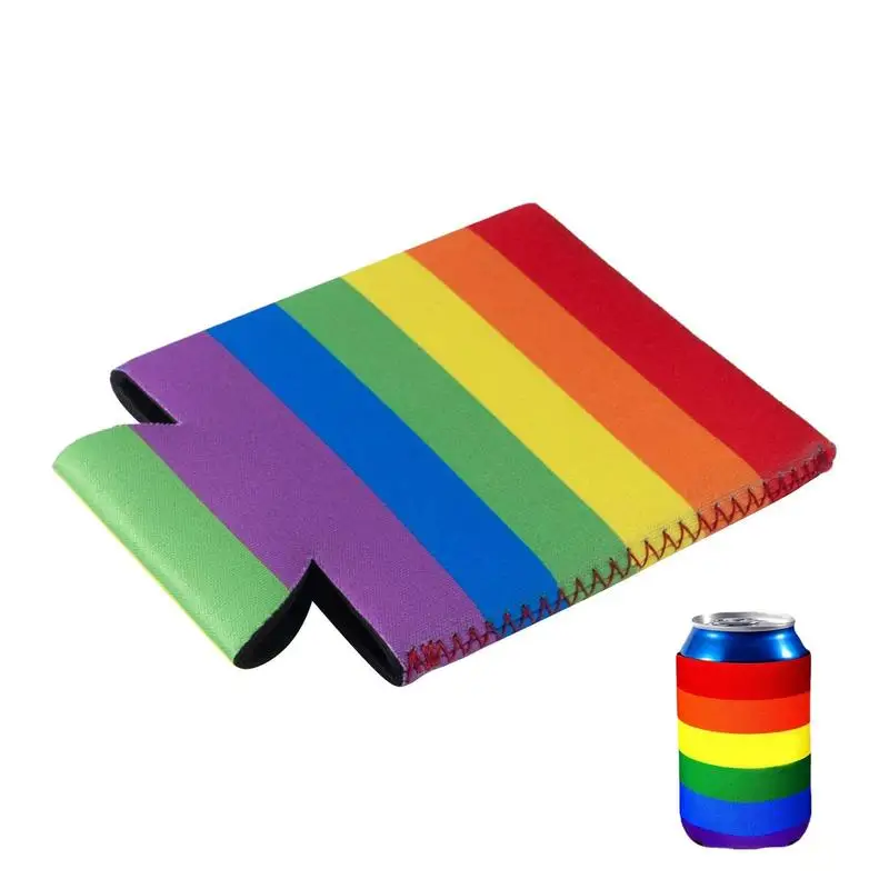 

Rainbow Can Sleeves Insulated Beer Sleeves Reusable And Portable Gay Pride Stuff LGBTQ Accessories Drink Can Sleeve Covers For