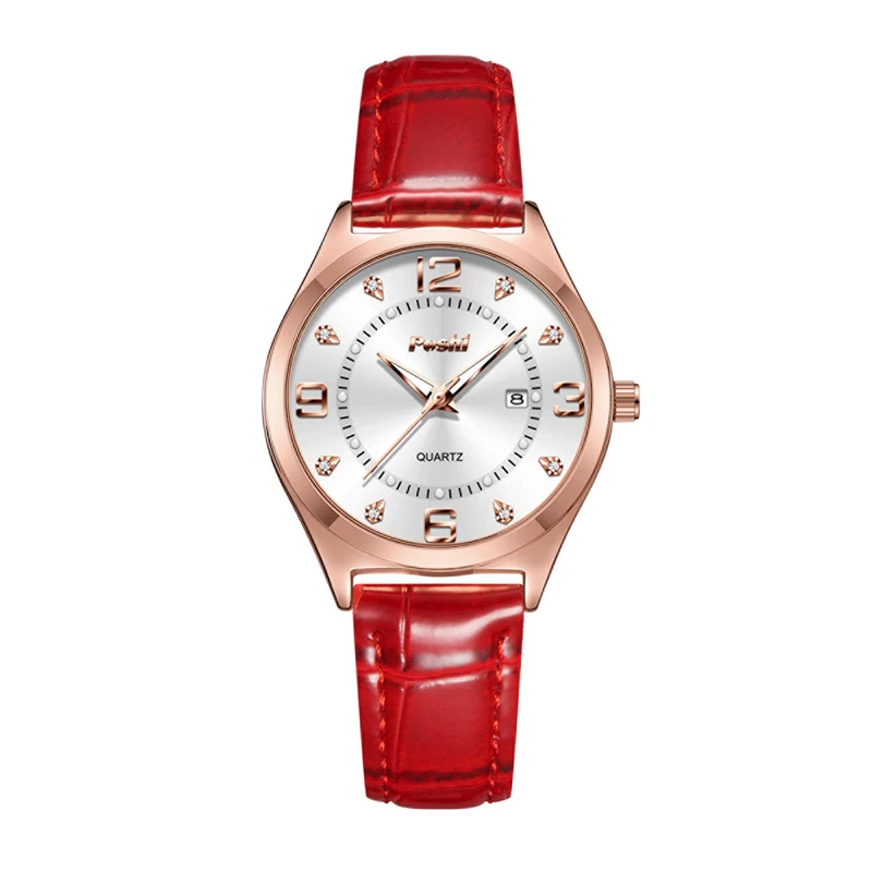 POSHI 972 ساعة كوارتز عصرية كاجوال للسيدات فستان س...