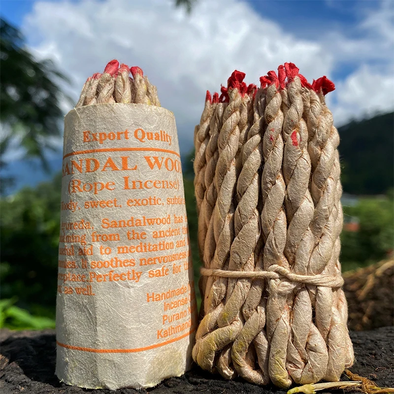 Yoga Aromatherapy Himalayan Rope Fragrance Handmade Traditional Rope Fragrance Sage And Sabba with Patchouli And Cedar 40pcs rope fragrance