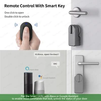 RAYKUBE A1 Pro Tuya BEL Smart Door Lock Set with Fobs/ Keypad/ Smart Key Tuya Remote Unlock Work with Alexa Google Assistant - Image 2