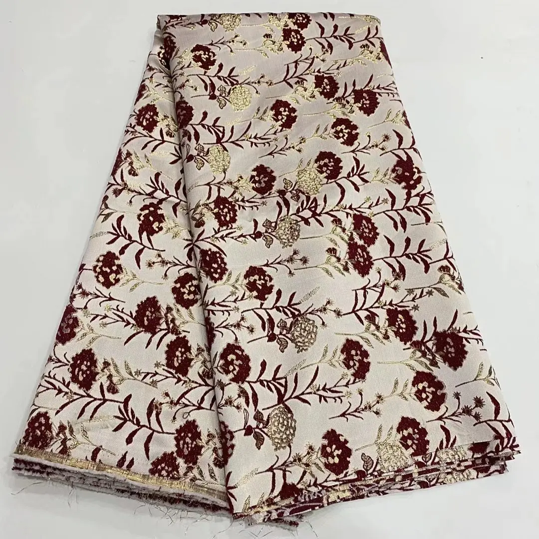 

Brocade Jacquard Lace French Tulle Lace Fabric High Quality 2022 African Nigeria Gilding Lace Fabric For Wedding Dresses