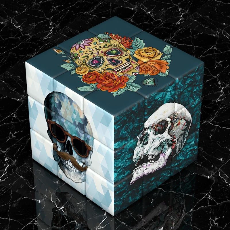 

3x3x3 Skull Puzzle Magico Cubo 3x3 Cube Magic Cube Twisty Puzzle Cube Toy For Kids Children Magic Cube