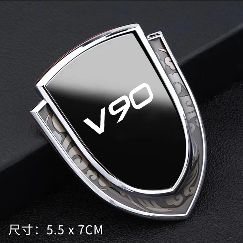 

1 шт. наклейка на боковое крыло автомобиля, наклейка на окна для Volvo V90, металлическая наклейка, этикетка, эмблема, хромированные автомобильные аксессуары
