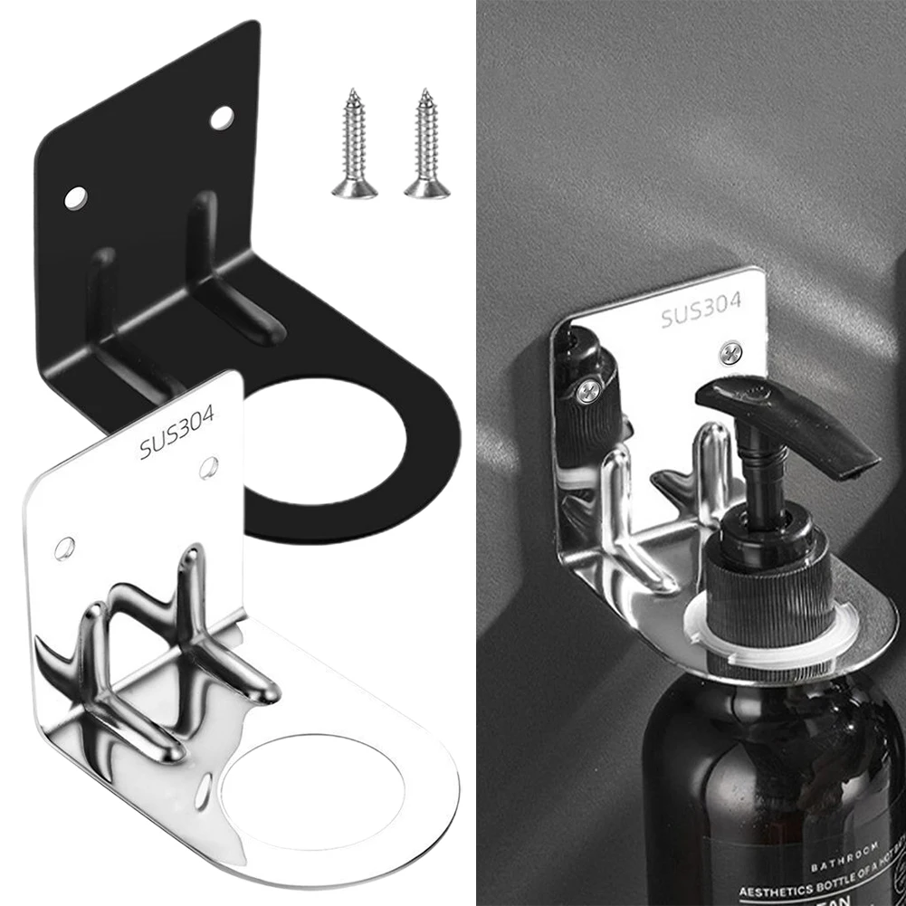 Shower Gel Shampoo Bottle Rack 1Pcs Stainless Steel Bathroom Kitchen Wall Hanger Soap Liquid Dispenser Organizer Hook Holder storage rack bathroom shelf shower shelf bathroom storage shelf storage shelf bathroom accessories shower rack bathroom corner shelf shampoo rack toilet shower rack