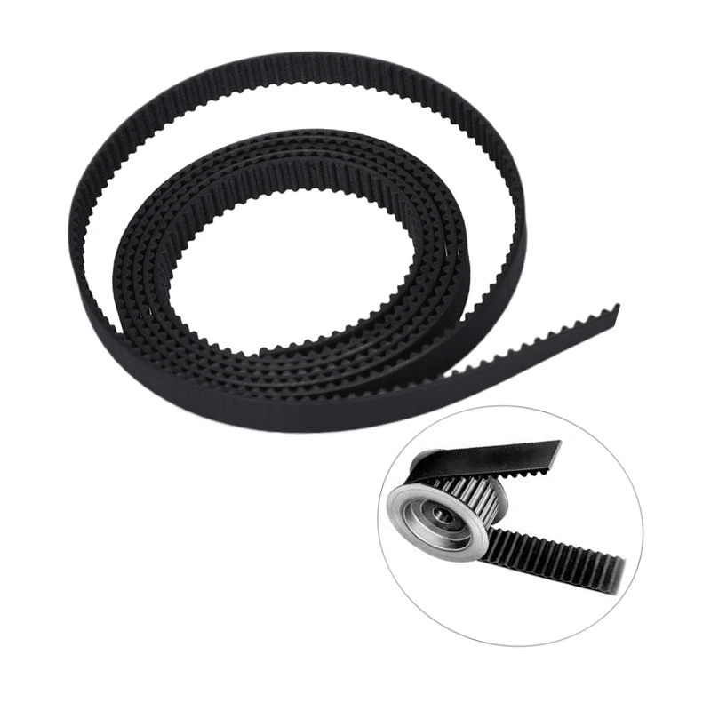 3d Printer Timing Belt 1m/5m/10m/20m GT2 GT3 Open Timing Belt Width 5mm/6mm/9mm/10mm/15mm GT2 GT3 Belt Rubber Aramid Fiber Cut to Length for 3D Printer
