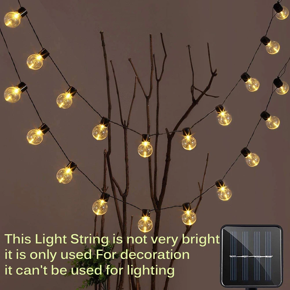 Outdoor String Licht Solar LED Girlanden Lichterketten Straßen girlande für Weihnachten Garten Camping Terrasse Party Dekoration Lampe