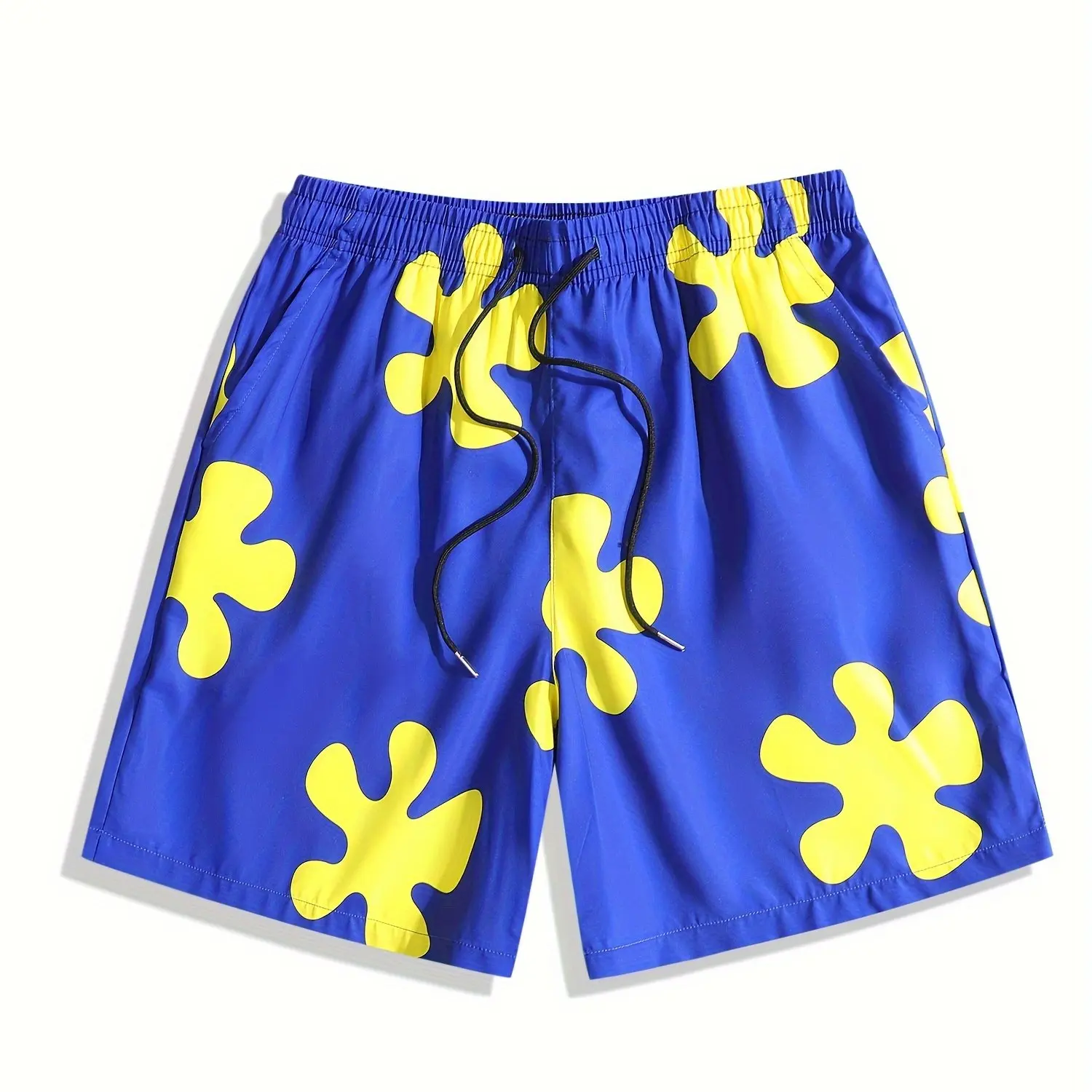 Floral Random Luxury Print Men Casual Comfy Drawstring Shorts With Pockets For Summer Beach Sports Oversized Casual Loose Shorts 6