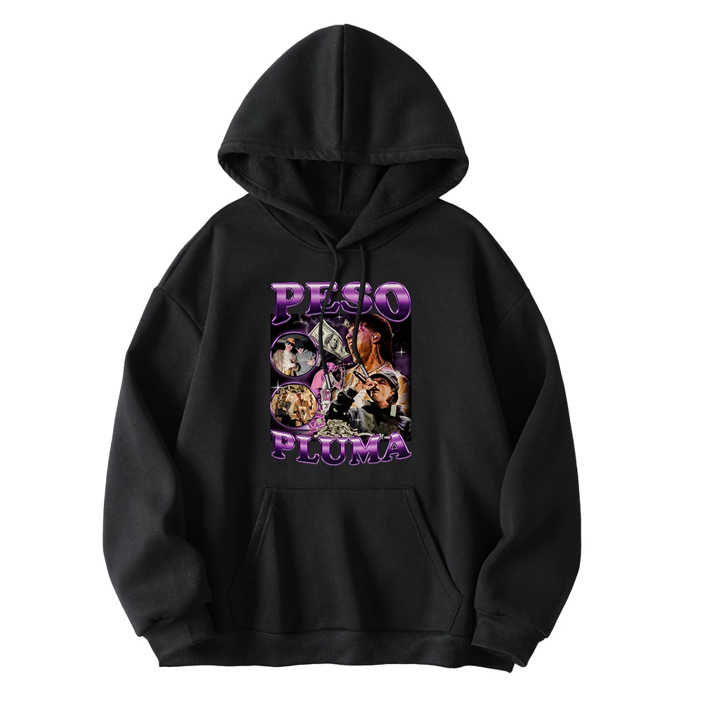 

Peso Pluma DOBLE P Tour Merch Hoodies Winter Hooded Sweet Streetwear Long Sleeve Rapper Sweatshirt Y2K