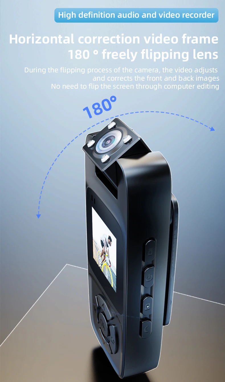 WiFi Mini Camera 4K HD Portable Digital Video Recorder Back Clip Police Body Cam