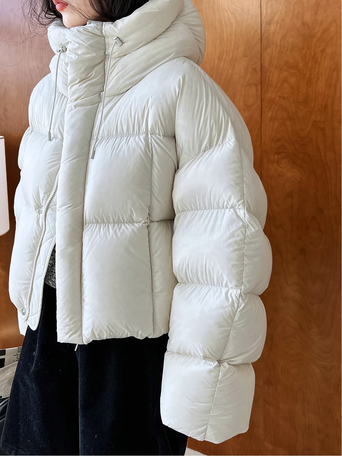 

90 white duck down down jacket for women in 2023 winter thickened short cotton jacket fashion casual warm bread jacket