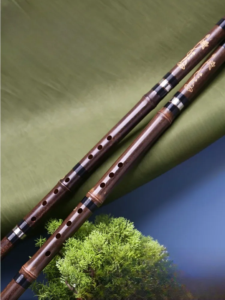 Chinese Vertical Bamboo Flute Professional Performance Beginner Purple Bamboo Xiao Eight Holes Musical Woodwind Instruments