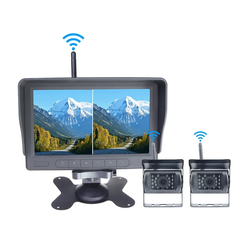 버스 트럭 모니터용 무선 2.4GHz Lcd 자동차 카메라 7 무선 및 캠 후방 카..