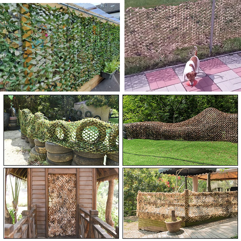 Garden Camo Netting 1.5m*2m 3 4 5 6 7 8 10m Sun Shade Fencing Cover Privacy Fence Yard Decoration Lawn Edging Backyard CP
