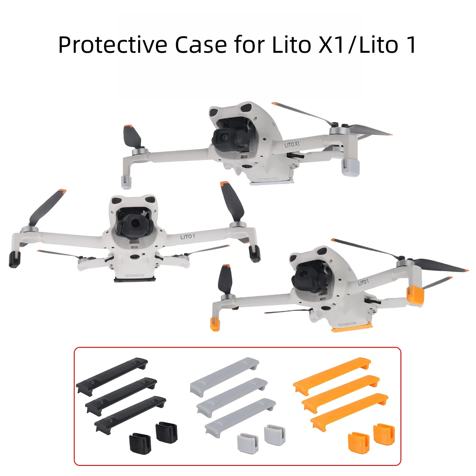 DJI Lito X1 및 Lito 1 랜딩 기어용 초경량 보호 커버 높이 증가 브래킷 스냅온 설치