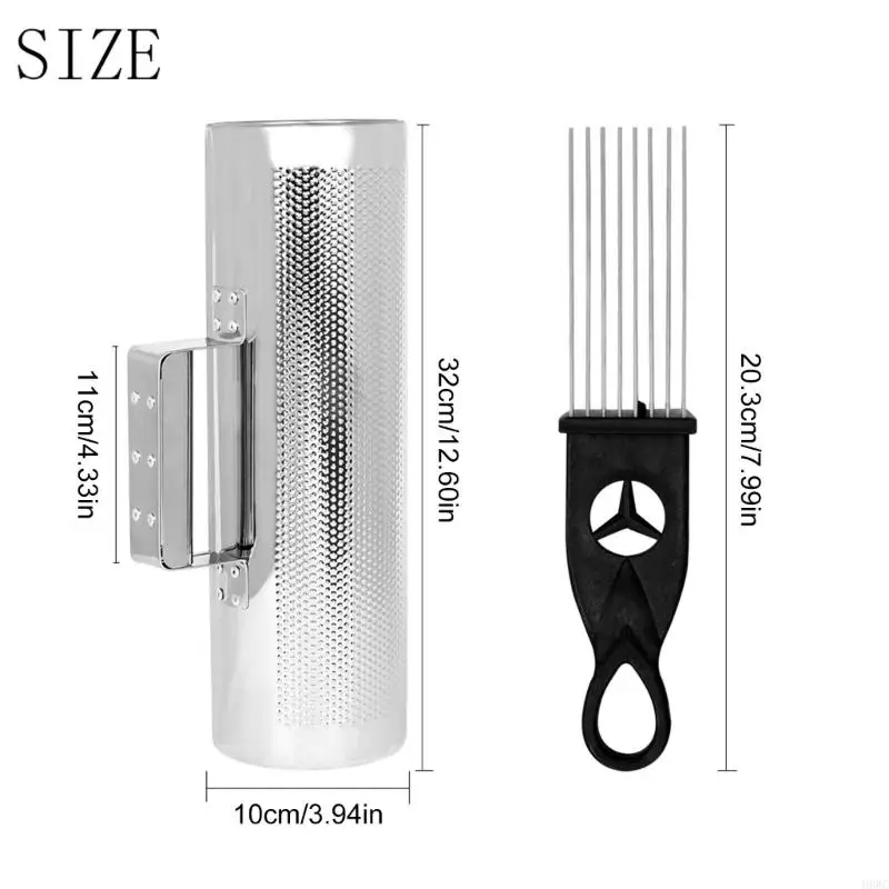 H8WC Metal Guiro Instrument with Scraper Guiro Shaker Percussion Instrument