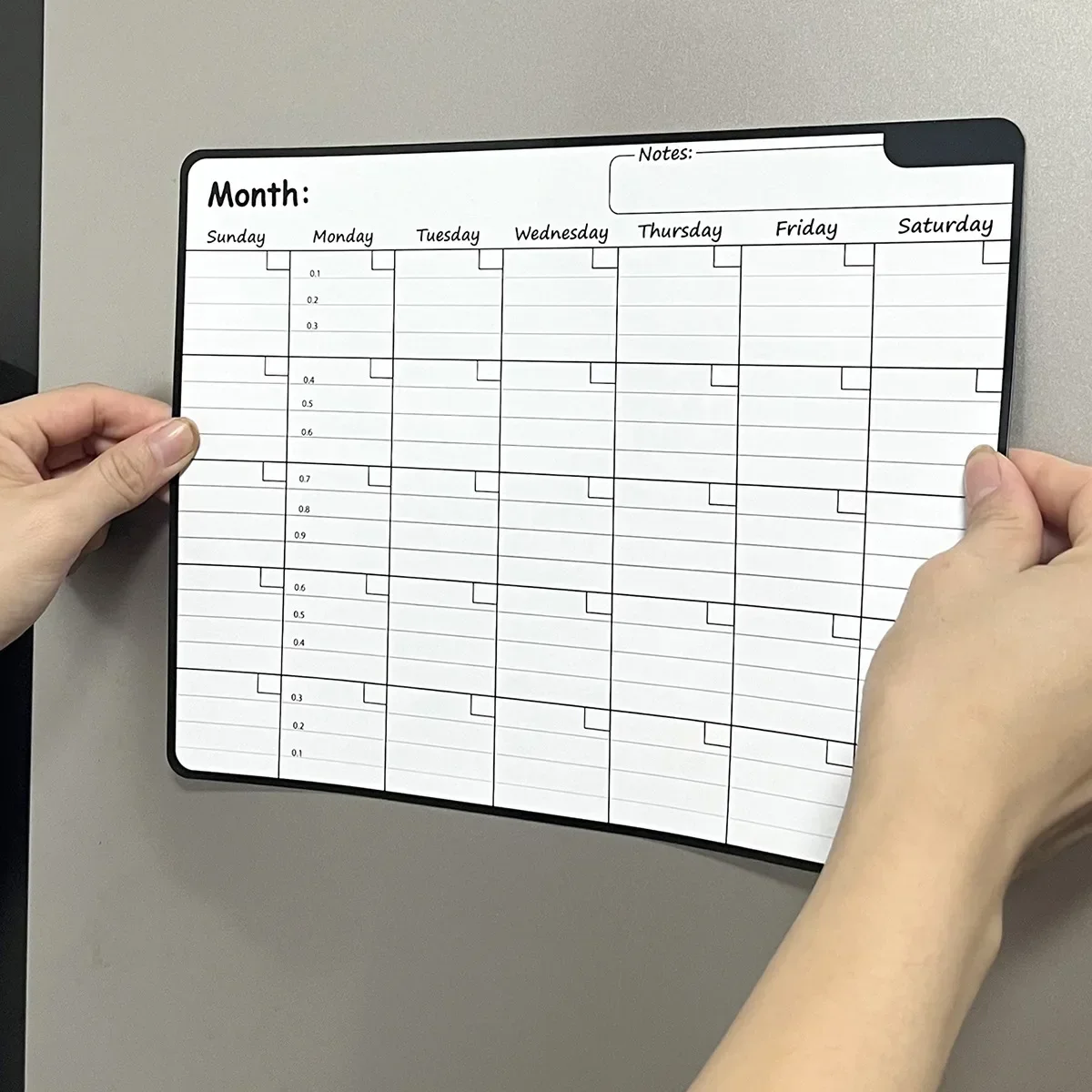 Magnetic Refrigerator Dry Erase Calendar Monthly Planner Whiteboard Record Message Board Memo Pad Wall Calendar Supplies