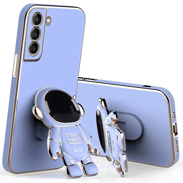 Luxury Plated Space Astronaut Ring Holder Phone Case Cover