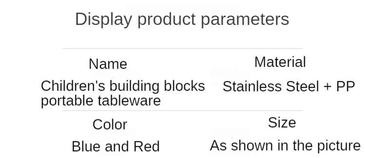 Description Picture 3 of item304 Stainless Kids Funny Fork Spoon Set Children Building Block Toys Cartoon Steel Tableware Portable Storage Jigsaw Puzzle Toys