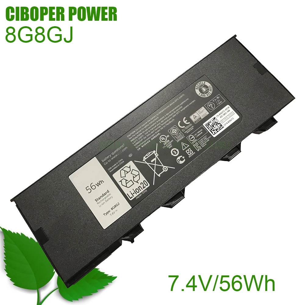 

CP настоящая аккумуляторная батарея для ноутбука NJTCH 3NVTG 8G8GJ 7,4 V/56Wh для ноутбука Latitude 12 7214 Rugged Extreme E7204 Series P18T