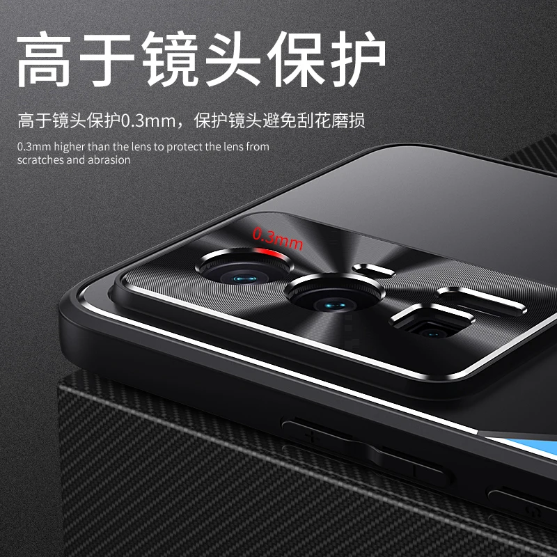Luxury Soft TPU Edge + Aluminum Alloy Protective Back Cover for Enhanced Durability and Style
