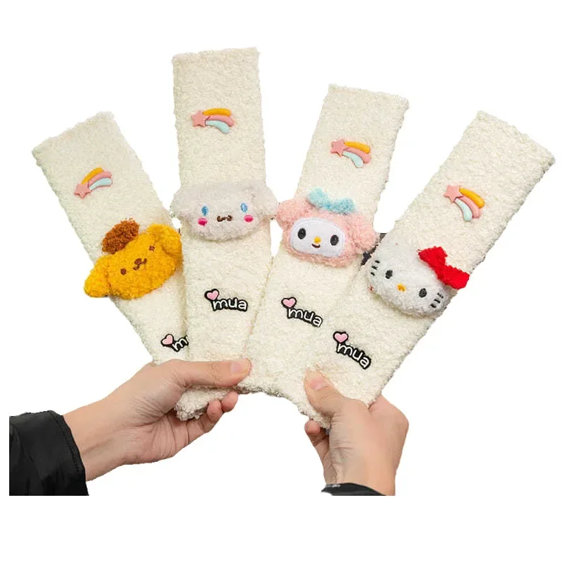 

MINISO Sanrio My Melody Cinnamoroll аниме внутренние украшения для автомобиля плечевой ремень защитный рукав с защитой от затягивания