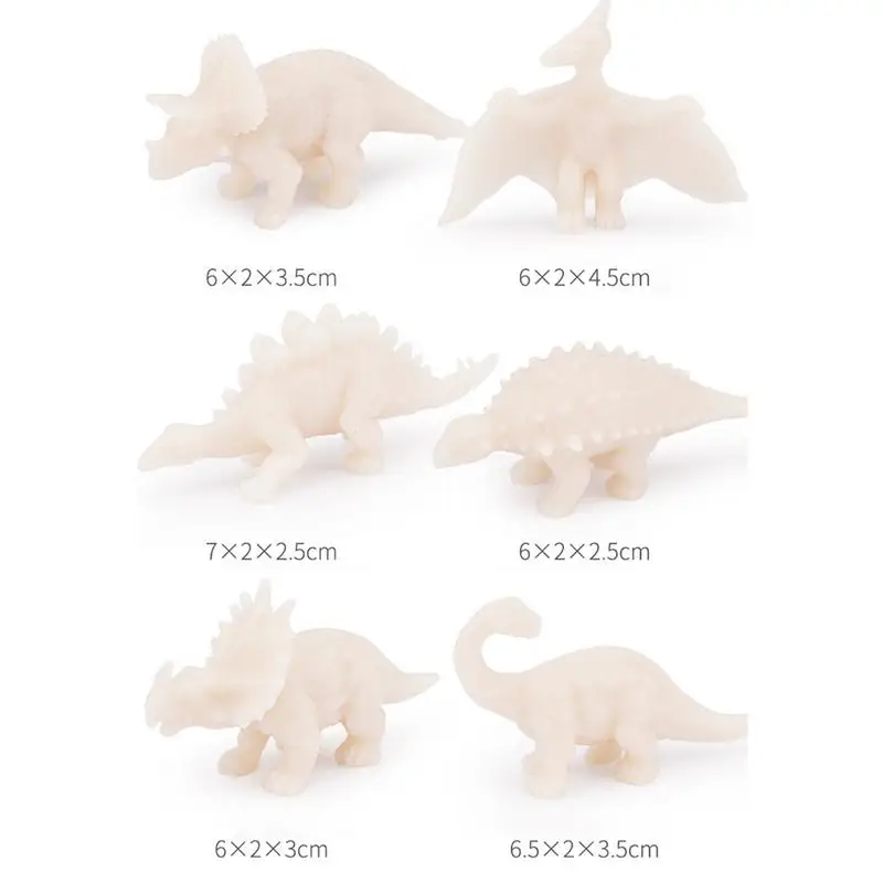 DIYs Coloring 3D Painting Mini Animal Dinosaur Pterosaur Stegosaurus Ankylosaurus Model Drawing Graffiti Kids Educational Toys