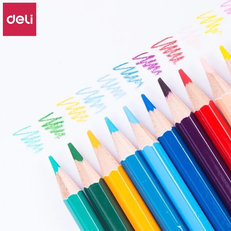 Deli Professional Colored Pencils Set - Art & School Supplies for Vibrant Sketching and Drawing