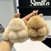 Handmade Soft Bunny PomPom Charms Plush Bunny Keychain Pendant Cute Otter Rabbit Plush Pendant Mini Bag Ornament Hanging Decor 6