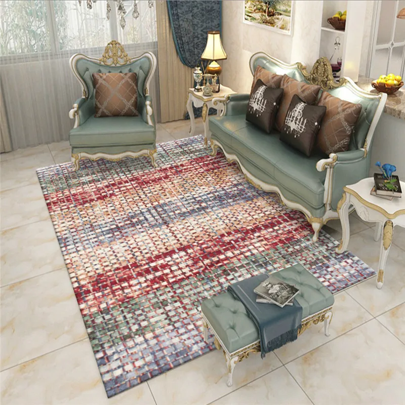 

Living Room Non-Slip Rugs Home Tapete Decoration Bedroom Floor Mat Area Rugs Large Morocco Style Living Room Kilim Soft Carpets