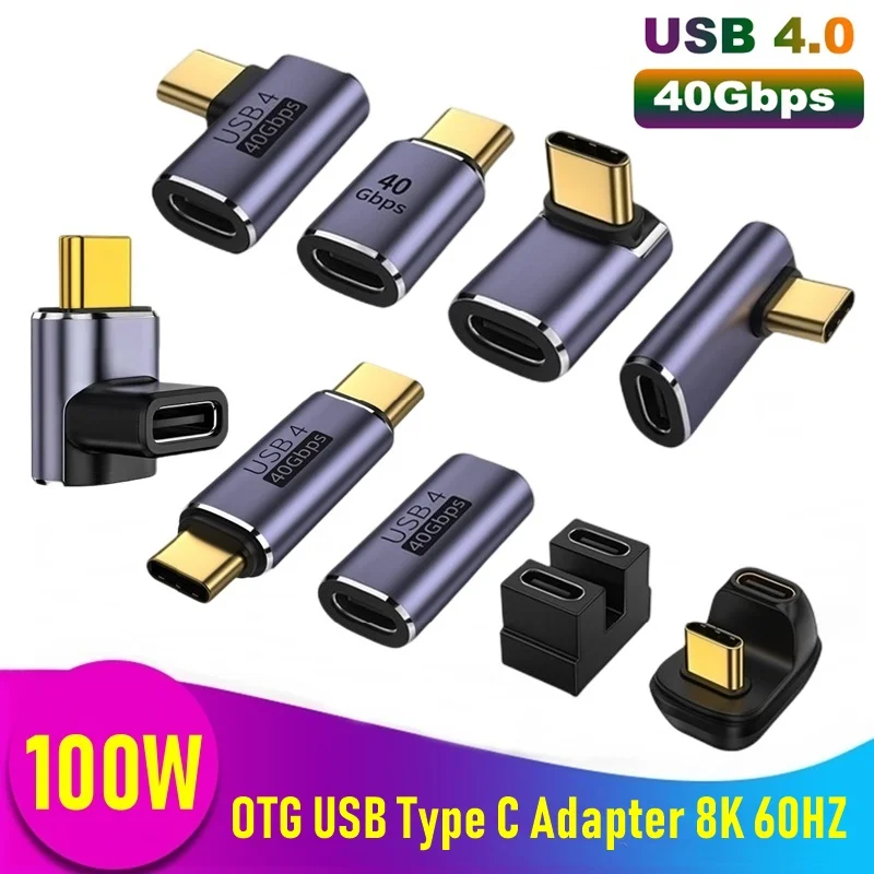 USB C OTG Adapter 100W For Macbook Xiaomi Samsung 8K 60HZ Charging Data Transfer
