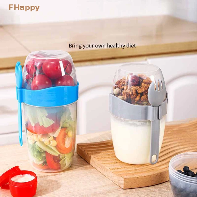 1 Set Durable Lunch Box Portable Salad Container with Spoon Fork Storage  Good Sealing Lunch Box - AliExpress