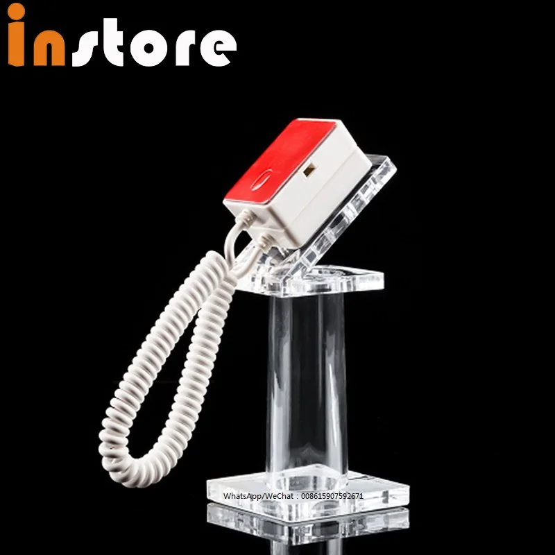 Mobile Acrylic Display Stand Retractable Anti-Theft Magnetic Phone Holder 10 Pcs