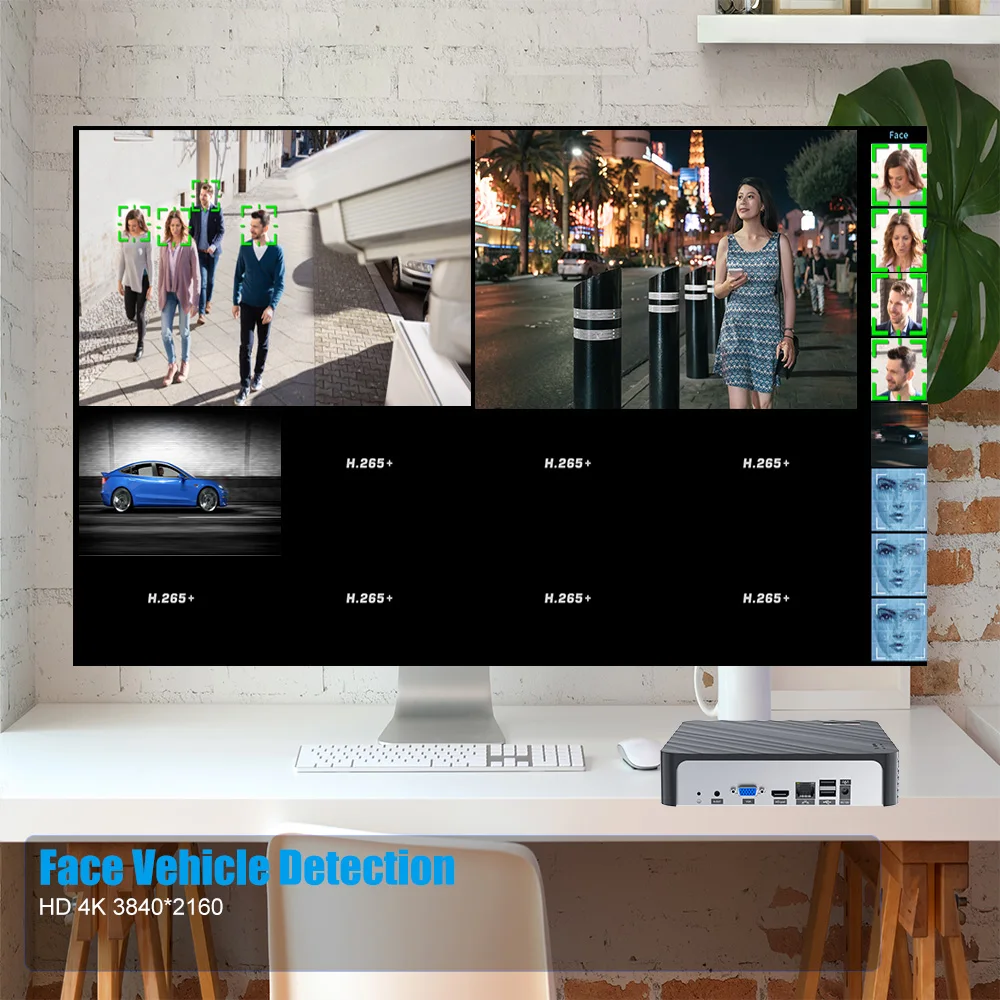 8MP H.265 NVR with Face Human Support Xmeye Pro App Mobile Monitoring 36CH 32CH 16CH 10CH 4K H.265 NVR HD 3840*2160 Output network video recorder